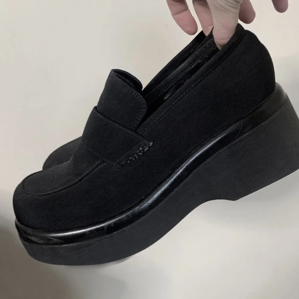 Y2K Black Steve Madden Chunky Platform Dark Academia Shoes
